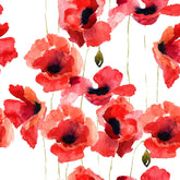 Watercolor Poppy Flowers Patterned HTV 008