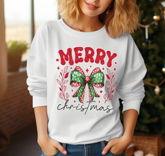 Merry Christmas Coquette DTF, Ready for Press, Heat Press Transfers DTF433