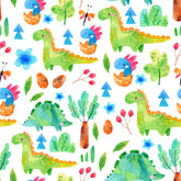 Cute Watercolor Dinosaur Pattern Adhesive Vinyl 1328 - Donkey Craft Vinyl