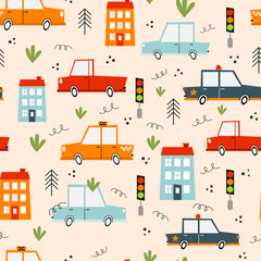 Cute City Cars Adhesive Vinyl 1379 - Donkey Craft Vinyl