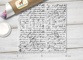 Vintage Handwritten Script Adhesive Vinyl 1701