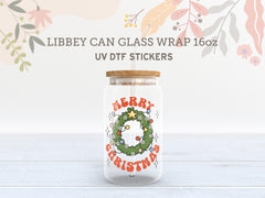 Retro Christmas UV DTF, Ready to Transfer, UV DTF Sticker UV027