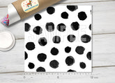 Black and Gold Glitter Polka Dot Patterned HTV 1510 - Donkey Craft Vinyl