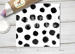 Black and Gold Glitter Polka Dot Adhesive Vinyl 1510
