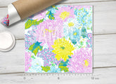 Lilly Inspired Floral Patterned HTV L154 - Donkey Craft Vinyl