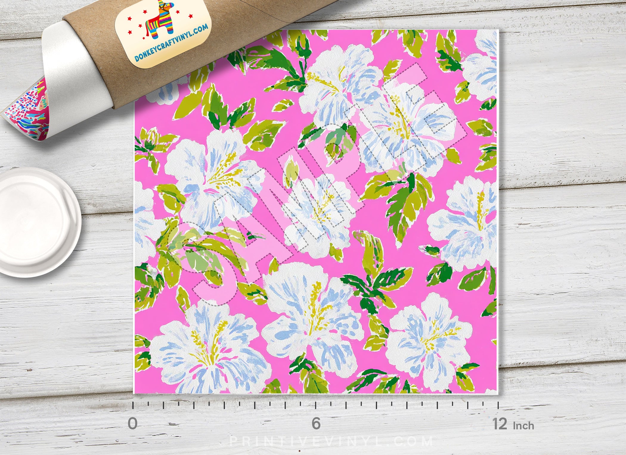 Lilly Inspired Pattern Adhesive Vinyl L152 - Donkey Craft Vinyl