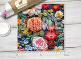 Embroidered Flowers Adhesive Vinyl 1676