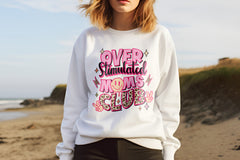 Overstimulated Moms Club DTF Transfer, Ready for Press Heat Press Transfers DTF351