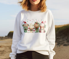 Christmas Coffee Snowman DTF Transfer Ready to Press DTF447