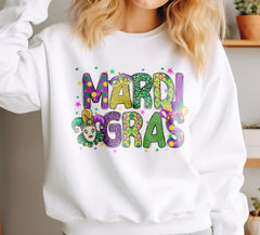 Mardi Gras DTF Transfer, Ready for Press Heat Press Transfers DTF267