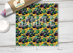 Zombie Monster Truck and Skulls Adhesive Vinyl 1656 - Donkey Craft Vinyl