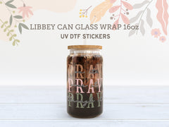 Faith Pray UV DTF Wrap for 16oz Libbey Glass Can UV032