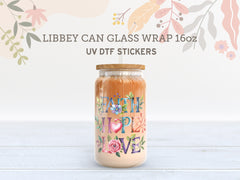 Faith Hope Love UV DTF Cup Wrap for 16oz Libbey Glass UV121