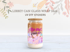 Saja Boys Kpop UV DTF Libbey Wrap | 16oz Glass Cup Sticker UV181