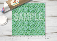 Tropical Green Palm Leaf Pattern Adhesive Vinyl 1323 - Donkey Craft Vinyl