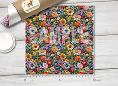 Embroidered Flowers Pattern HTV 1676