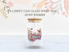 Birthday UV DTF Wraps for 16oz Libbey Glass | Happy Birthday Cup Stickers UV112