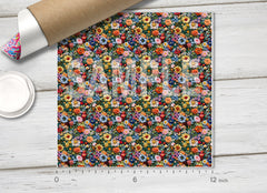 Embroidered Flowers Adhesive Vinyl 1675