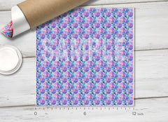 Purple Watercolor Floral Adhesive Vinyl 1732