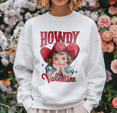 Howdy Valentine Retro Cowgirl DTF Transfer, Ready to Press DTF514