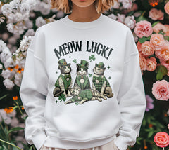Meow Luck St. Patrick's Day Cats DTF Transfer, Ready to Press DTF530