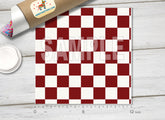 Burgundy Checkerboard Adhesive Vinyl 1641 - Donkey Craft Vinyl