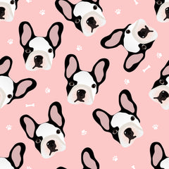 Pink French Bulldog, Cute Puppies Pattern Adhesive Vinyl 793-1