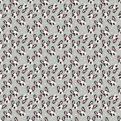 Grey French Bulldog, Cute Puppies Pattern Adhesive Vinyl 793-2