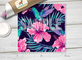 Tropical Flowers Patterned Adhesive Vinyl 724