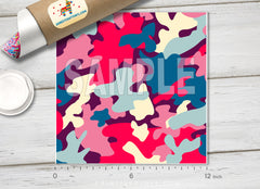 Colorful Camouflage Patterned HTV 050