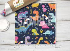 Kids Dinosaurs Patterned Adhesive Vinyl 923