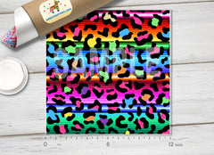 Rainbow Leopard Serape Adhesive Vinyl 1226