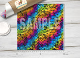 Rainbow Snake Skin Patterned Adhesive Vinyl 752
