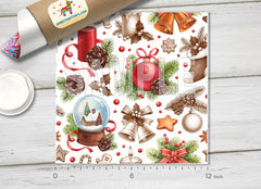 Christmas Patterned Adhesive Vinyl X126 - Donkey Craft Vinyl