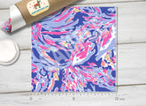 Lilly Inspired Purple Bloom Pattern Adhesive Vinyl L028
