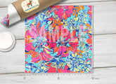 Lilly Inspired BREEZY BABE Summer Pattern Adhesive Vinyl L074