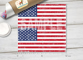 Distressed American Flag Patterned HTV 1475 - Donkey Craft Vinyl