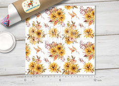 Fall Sunflower Pattern HTV 1577