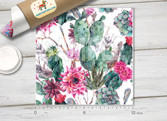 Watercolor Cactus Pattern Adhesive Vinyl 813