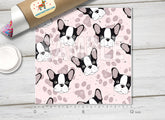 Boston Terrier Dog Pattern Adhesive Vinyl 1549