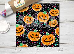 Pumpkin Patterned Adhesive Vinyl H026