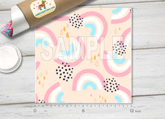Boho Pastel Rainbow Adhesive Vinyl 1409 - Donkey Craft Vinyl