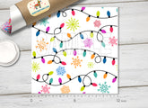Christmas Lights Patterned Adhesive Vinyl X085