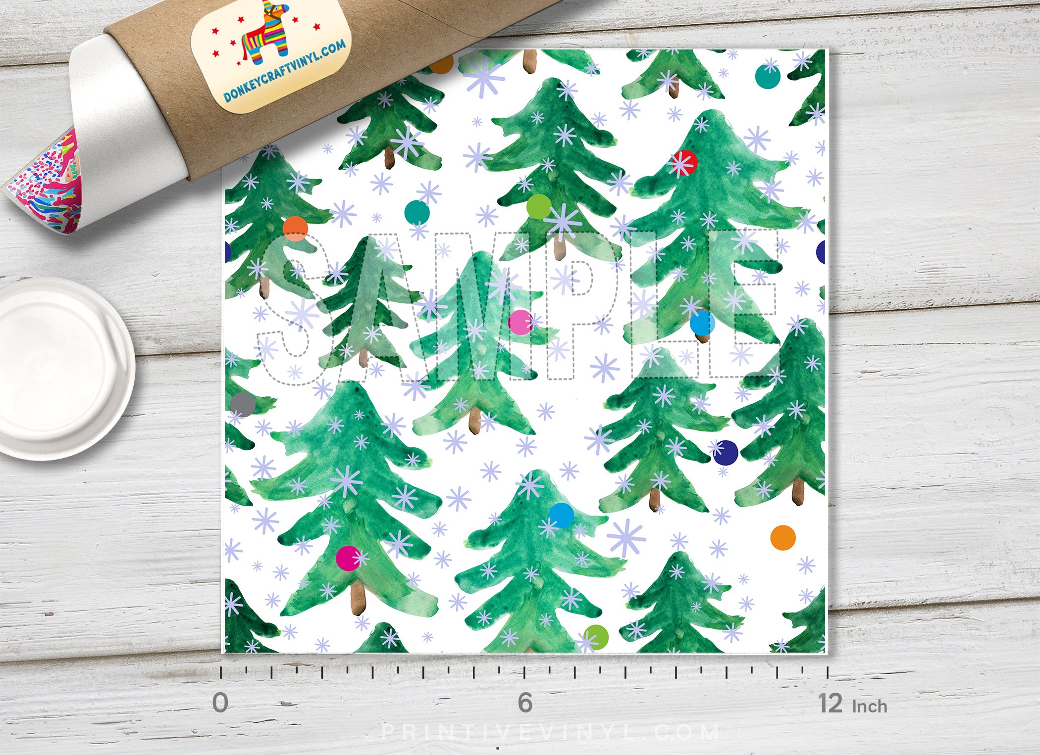 Christmas Patterned Adhesive Vinyl X099 - Donkey Craft Vinyl