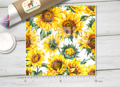 Sunflower Patterned HTV 1471 - Donkey Craft Vinyl