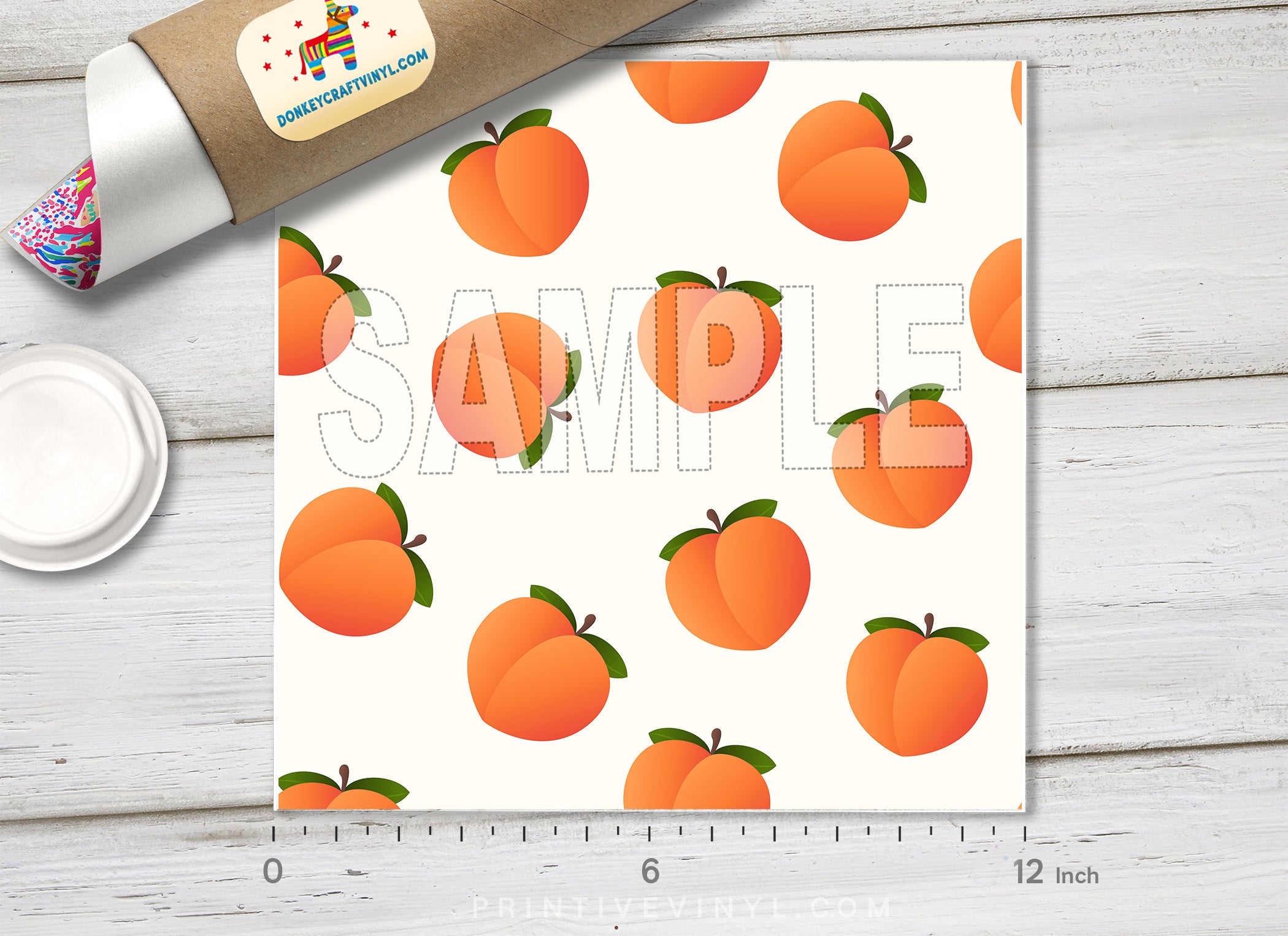 Summer Peach Adhesive Vinyl 1348 - Donkey Craft Vinyl