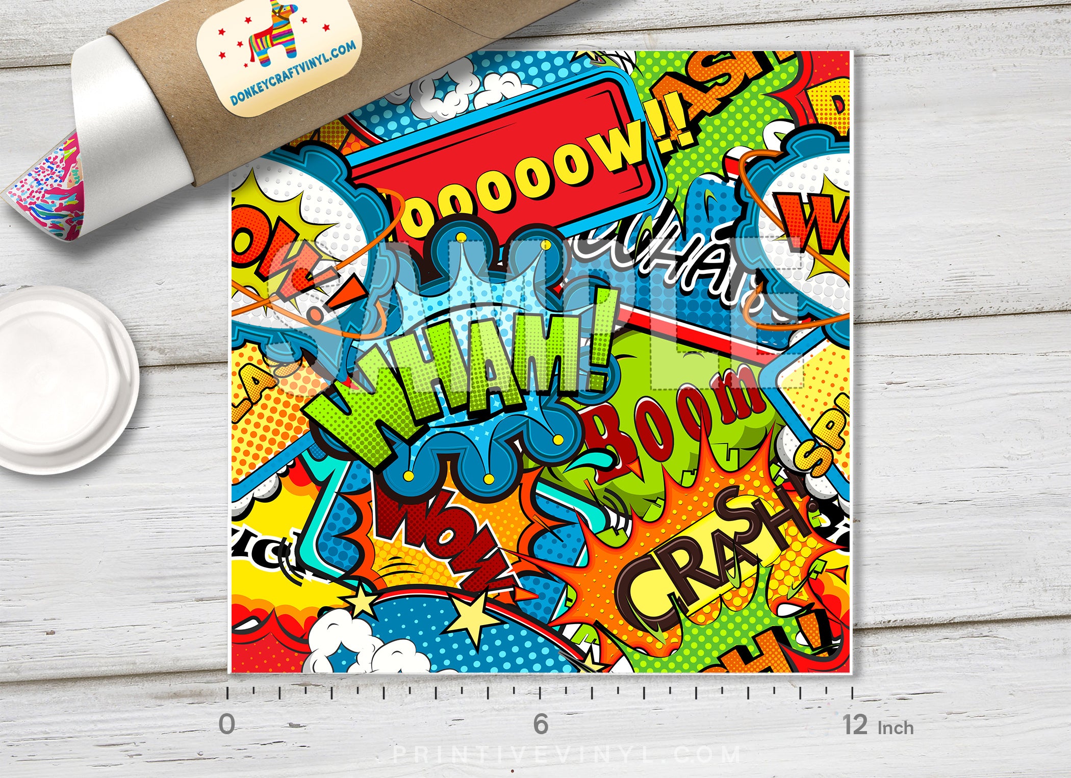 Comic Book Pop Art Adhesive Vinyl 1373 - Donkey Craft Vinyl