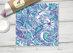 Lilly Inspired Corals Pattern Adhesive Vinyl L022