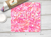Lilly Inspired Pink Sail Summer Pattern Adhesive Vinyl L075