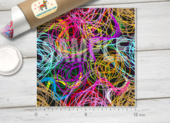 Colorful Scribble Abstract Adhesive Vinyl 1334 - Donkey Craft Vinyl